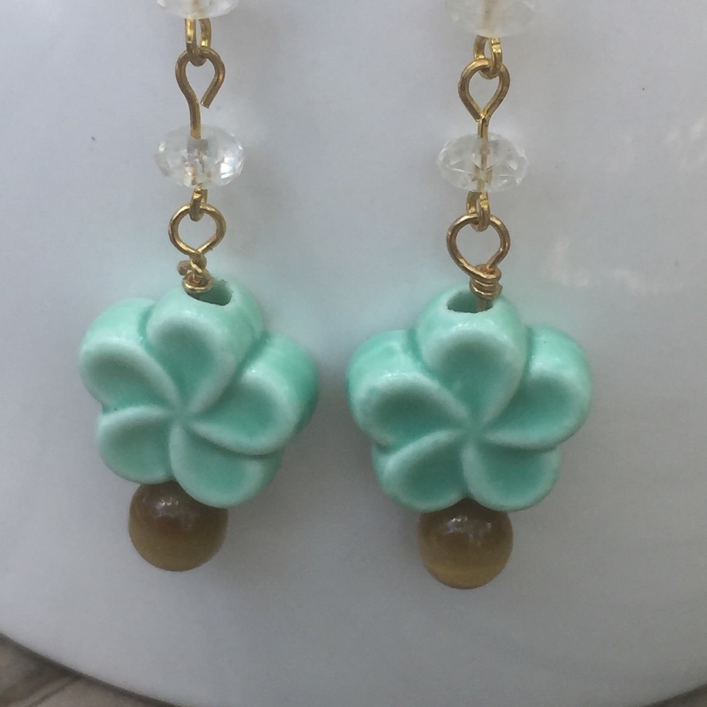 Plumeria Drop Earrings